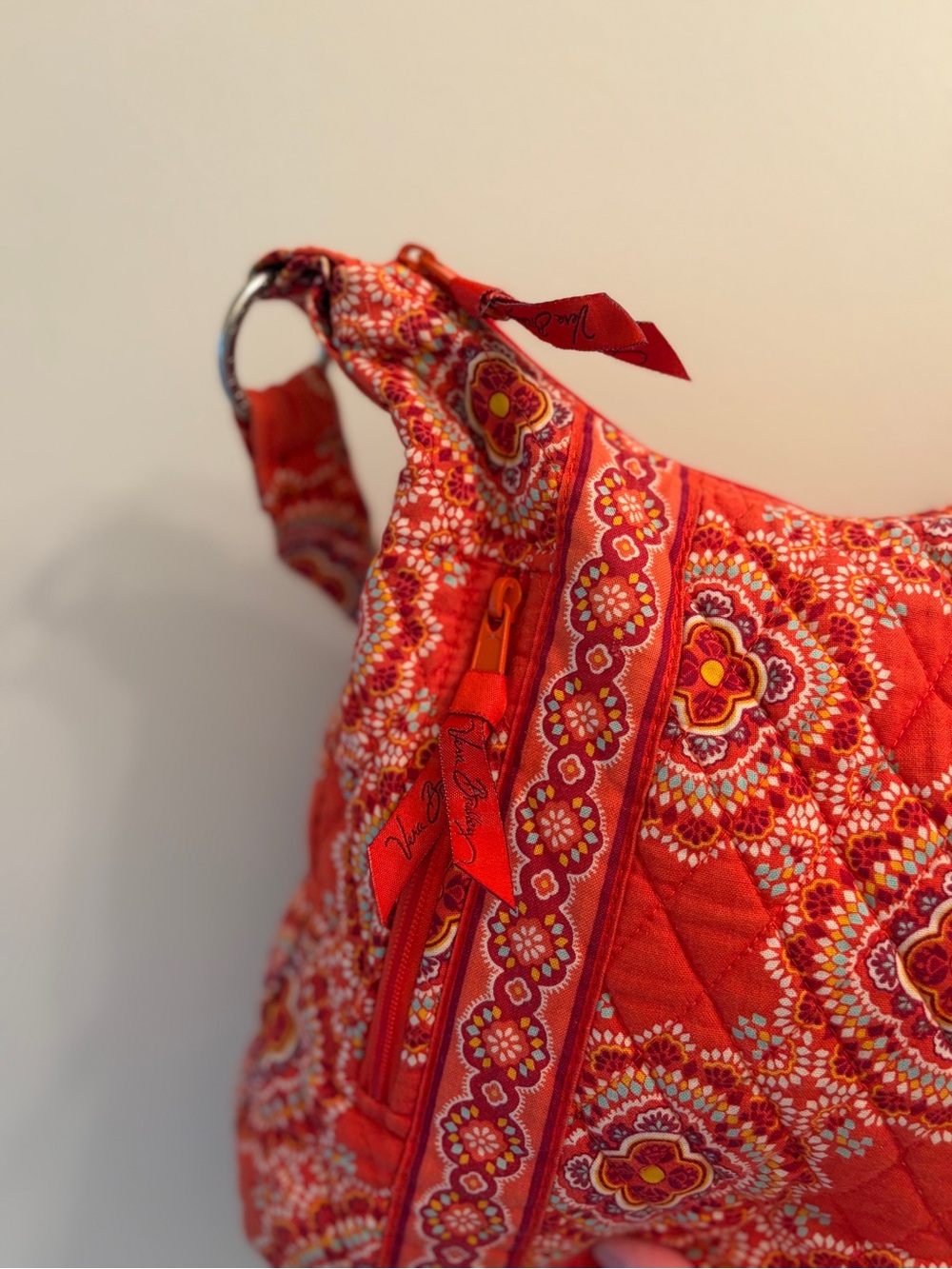 Paprika Orange Medallion Quilted Purse Shoulder Bag - Vera Bradley - Picture 4 of 12